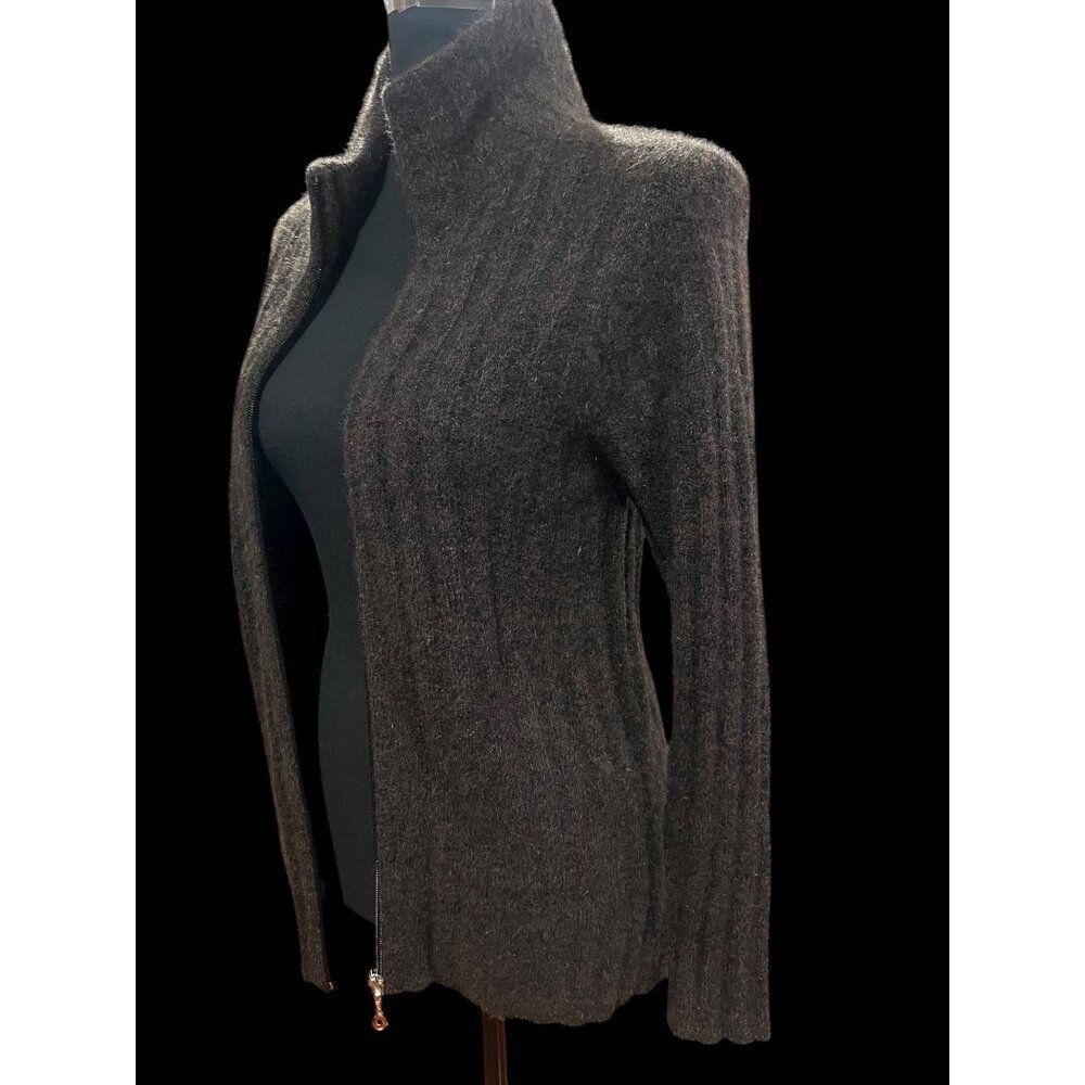 Zinity Cardigan Sweater Women S Brown Full Zip Closure FALL Light Academia - Picture 2 of 8